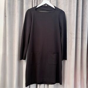 Kate Spade Broome Street Black Ponte Knit Shift Dress | Small